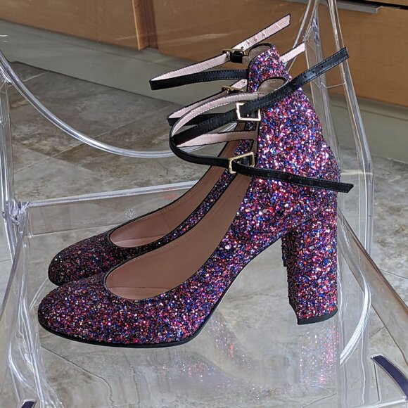 Kate Spade Baneera Heels - Size 9 - Glitter Galore! - Picture 2 of 8
